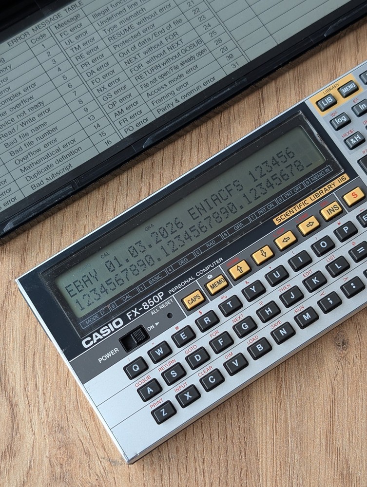 Casio FX-850P Scientific Programmable Personal Computer Calculator