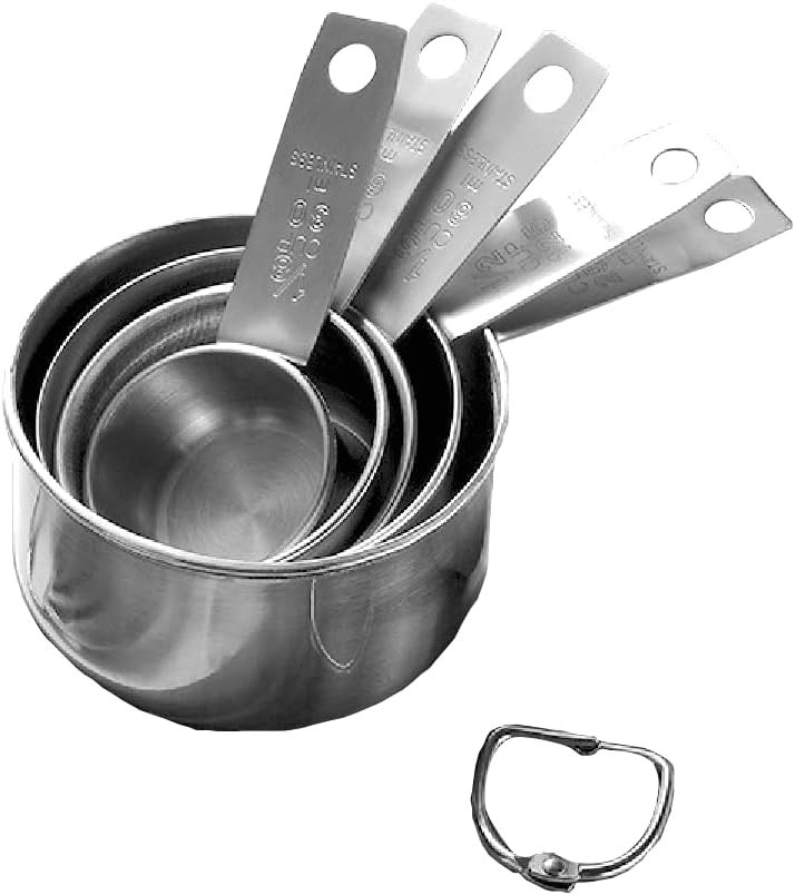 Stainless Steel Measuring Cups Set, 5 Pieces Kitchen Measuring Sets Gadgets tool