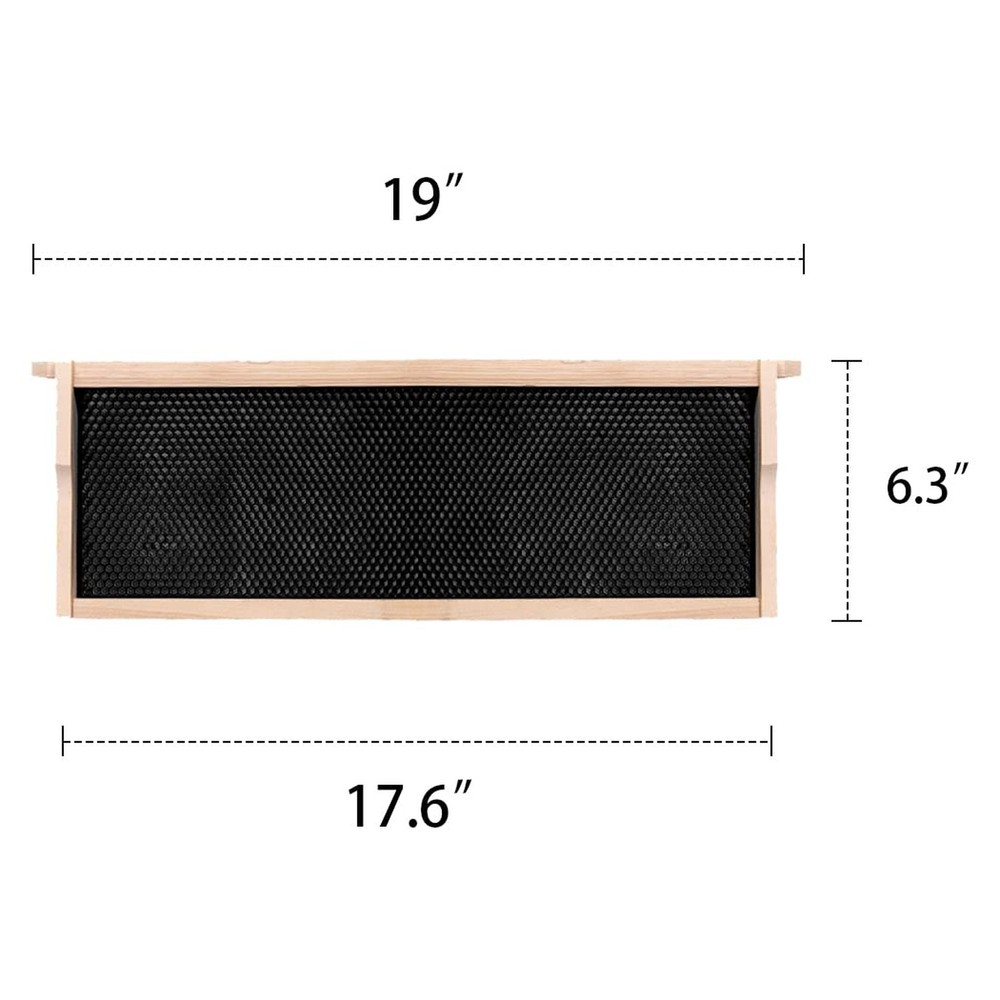 Medium Super Beehive Frames with Wax Foundations,10 Pack Honey Bee Frames wit...