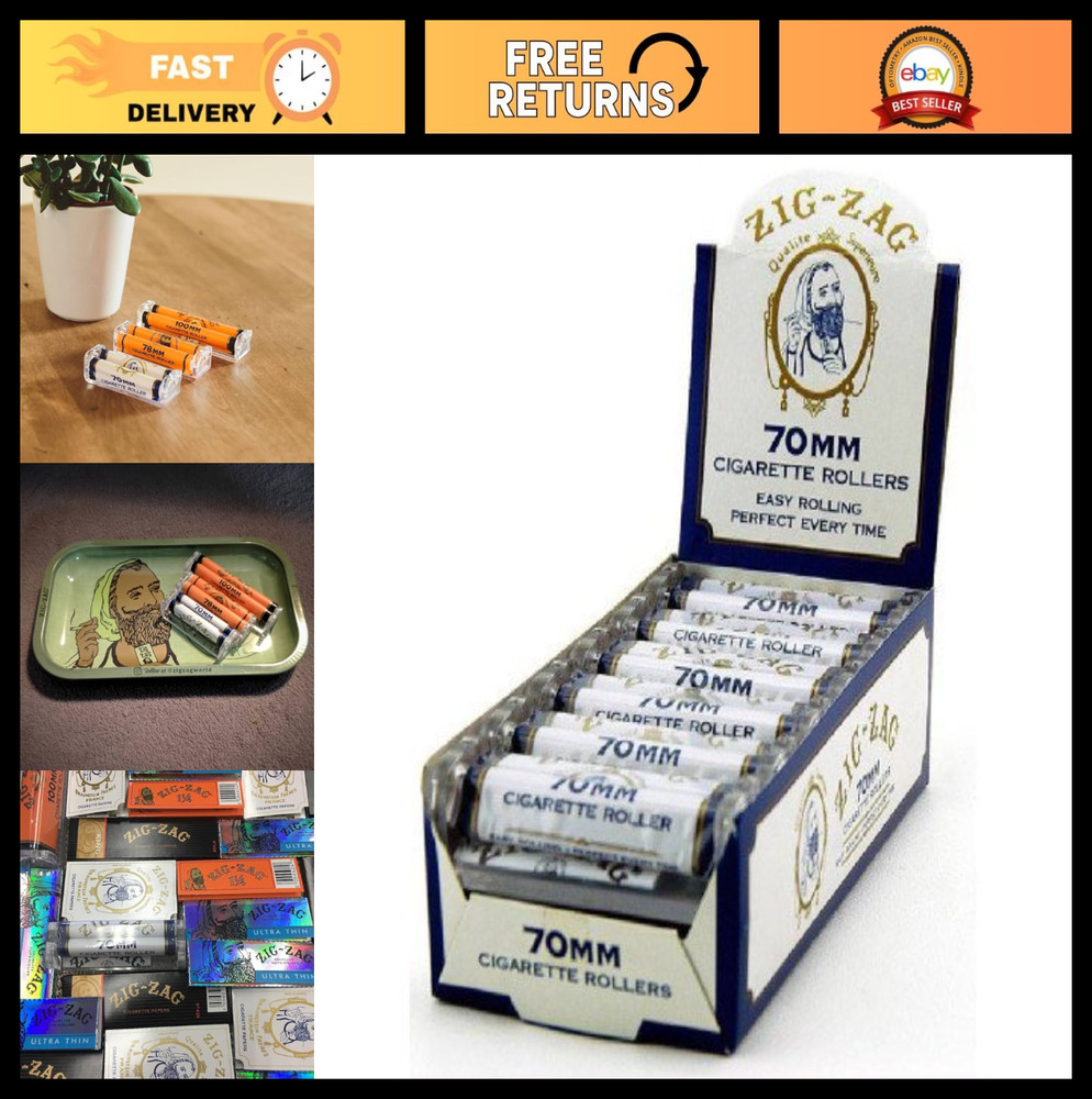 70MM Cigarette Rolling Machine - Pack of 12, Easy Use, Portable, Durable
