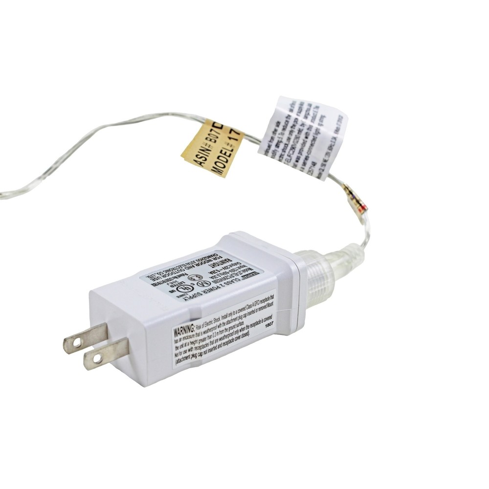 Product Works 8 Function, String Light Curtain, 600 Warm White Micro Bulbs, 20'