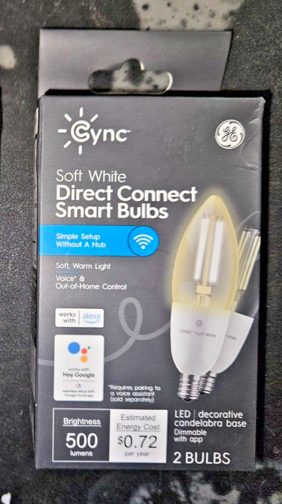 GE Cync 60W EQ Soft White Dimmable Smart LED Light Bulb 2 Pack