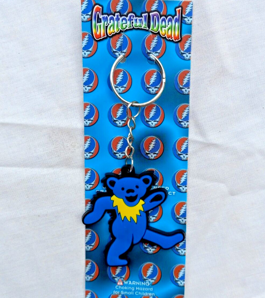 GRATEFUL DEAD - OFFICIALLY LICENSED - DANCING BEAR RUBBER KEY CHAIN