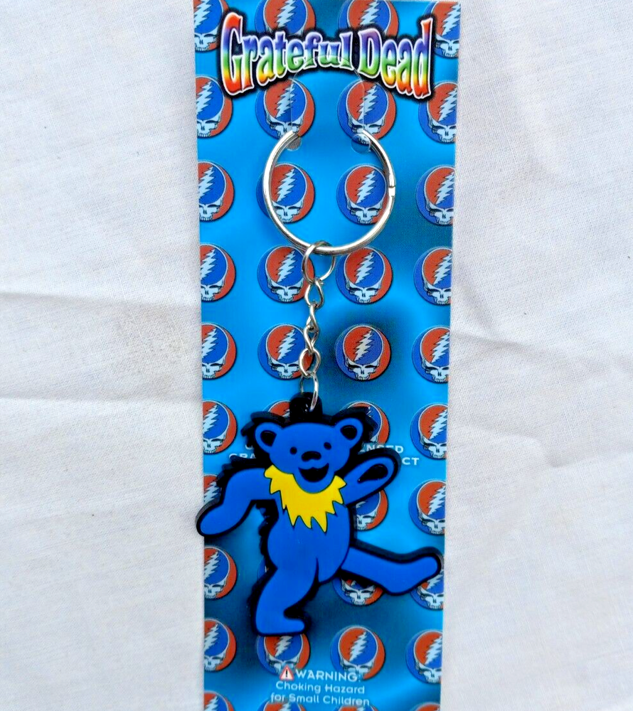 GRATEFUL DEAD - OFFICIALLY LICENSED - DANCING BEAR RUBBER KEY CHAIN