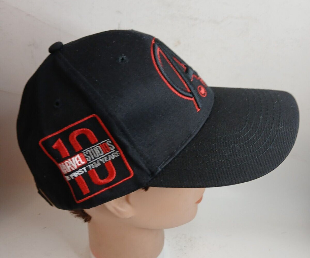 "A" Marvel Studios The First Ten Years Baseball Cap/Hat Black