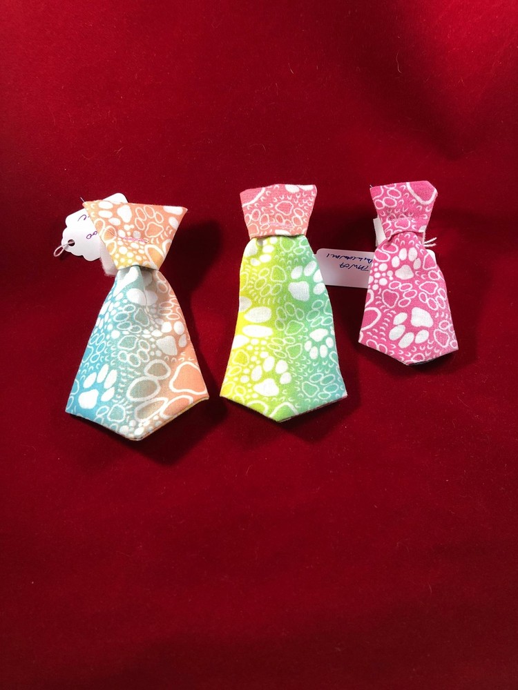 Pup Neck Tie Pastel Paw Print