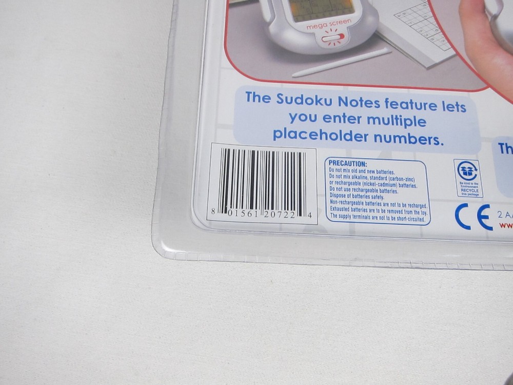 Illuminated Sudoku Mega Screen Handheld Electronic Game Techno Source 2005 NEW