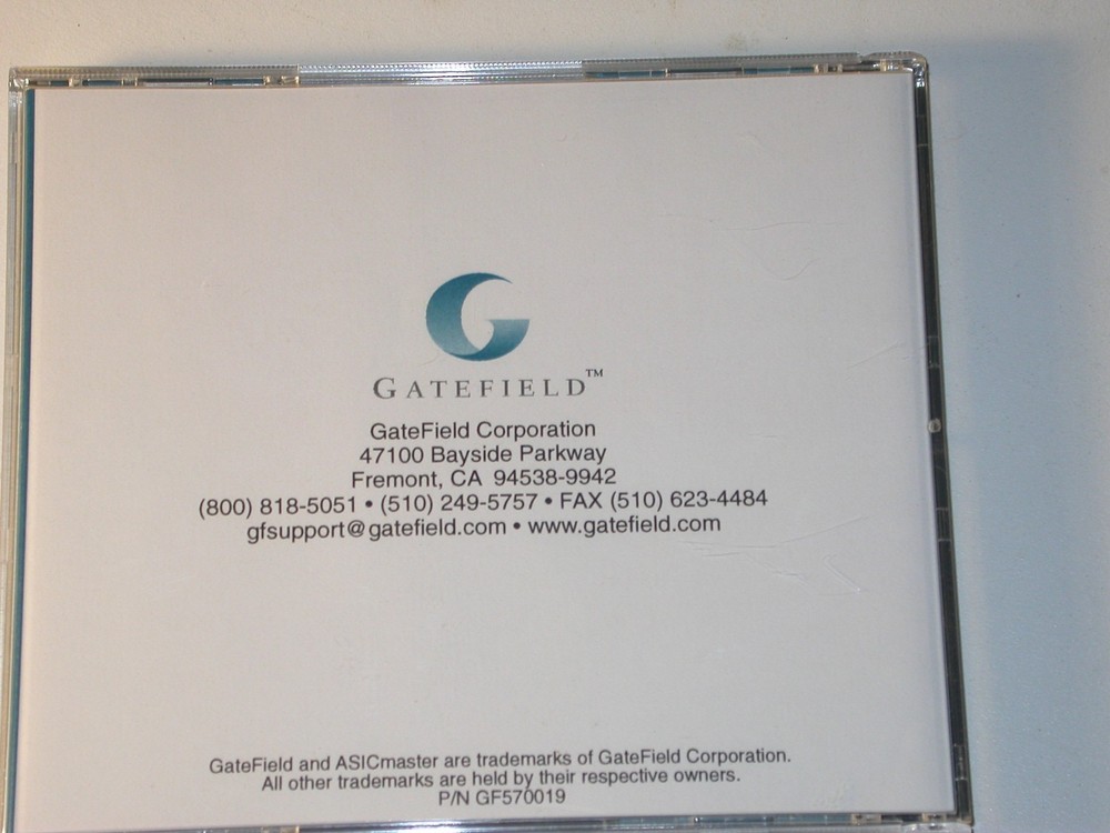 Gatefield ASICmaster 3.0 ASIC Design Software Computer Program