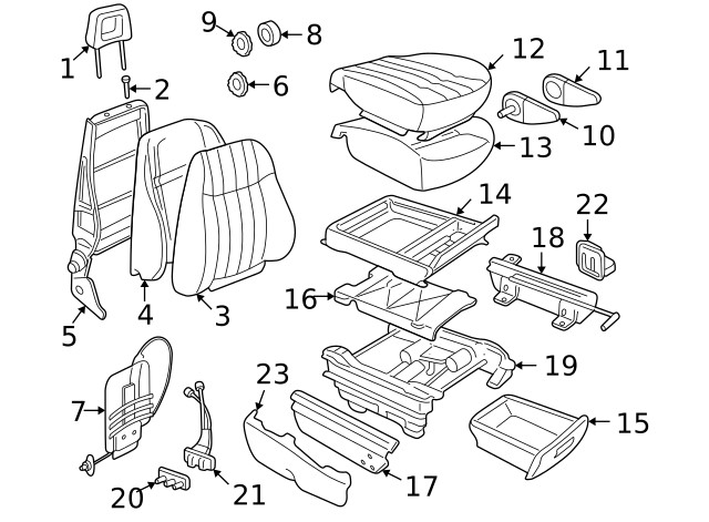 Genuine GM Recline Handle 12531813