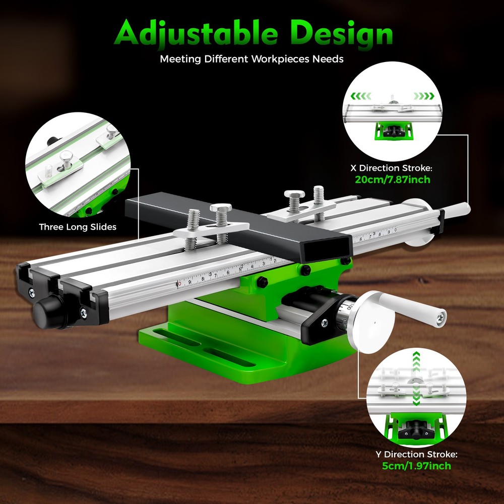 Multifunctional Milling Machine Work Table 2 Axis Cross Slide Bench Drill Vise