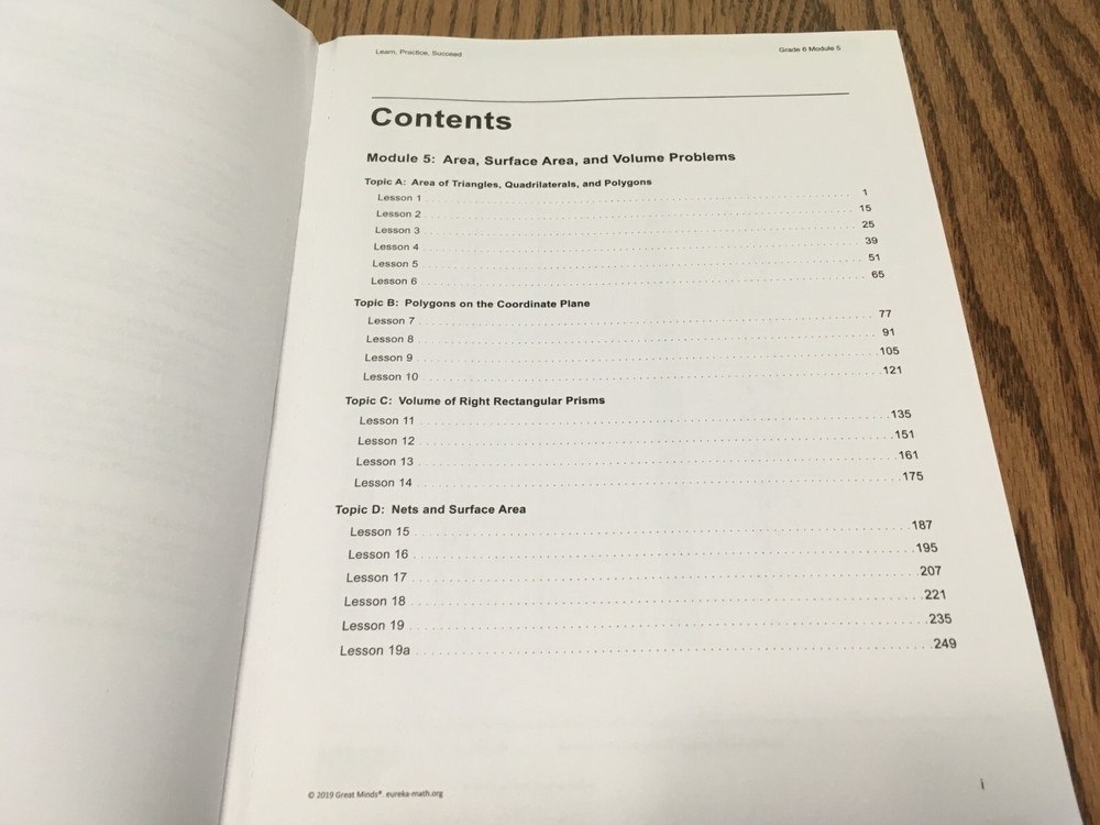 EUREKA MATH / GRADE 6 / MODULE 5 / STUDENT CONSUMABLE WORKBOOK / NEW