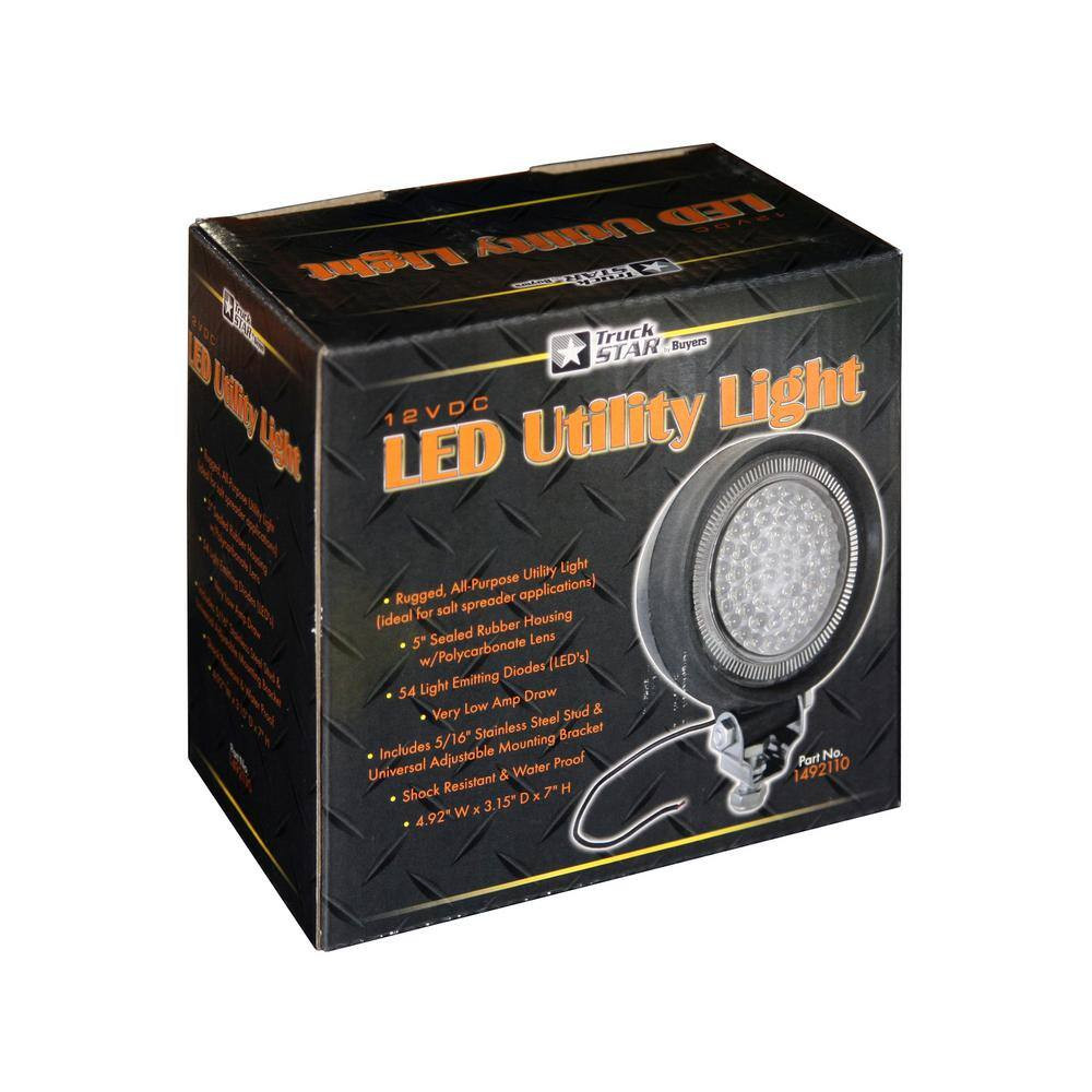 5 In. LED Sealed Rubber 36 W Utility Flood Light, Clear
