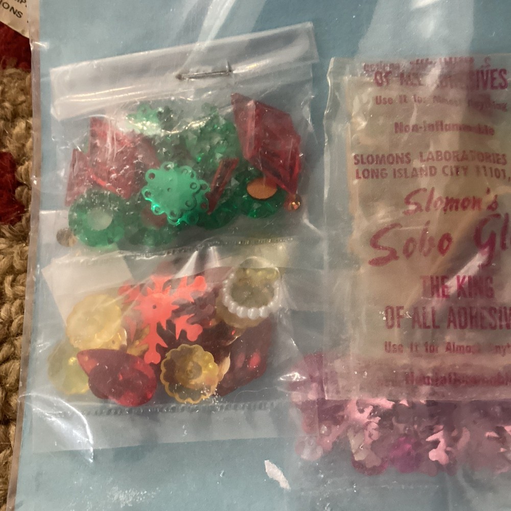 Vintage Merri Mac Sequined Snowflake Pac NOS Craft Kit Read