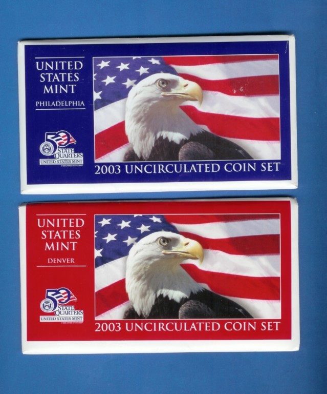 2003 P D Mint Set - Complete - 20 Coins - Mint Fresh