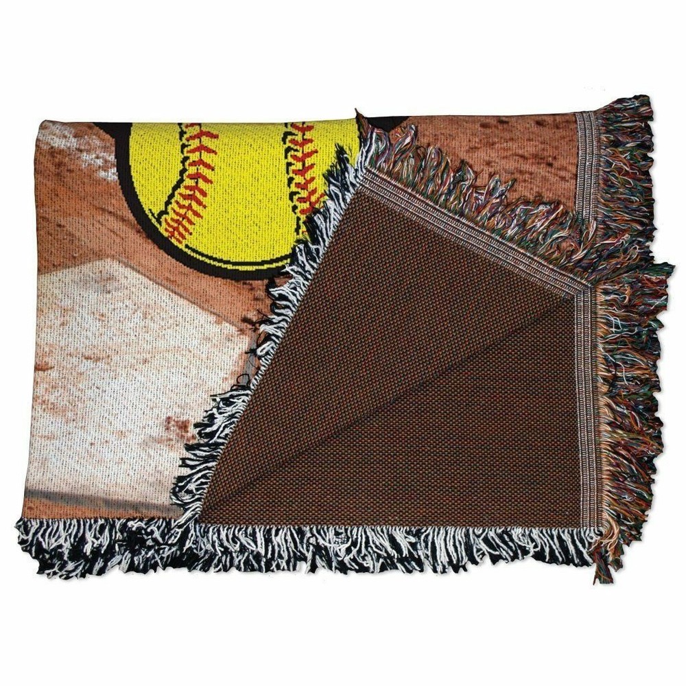 Softball Dad Woven Blanket