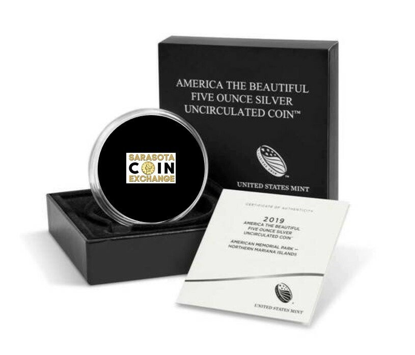 2019 American Memorial 5oz Box and COA No Coin Empty Original Packaging