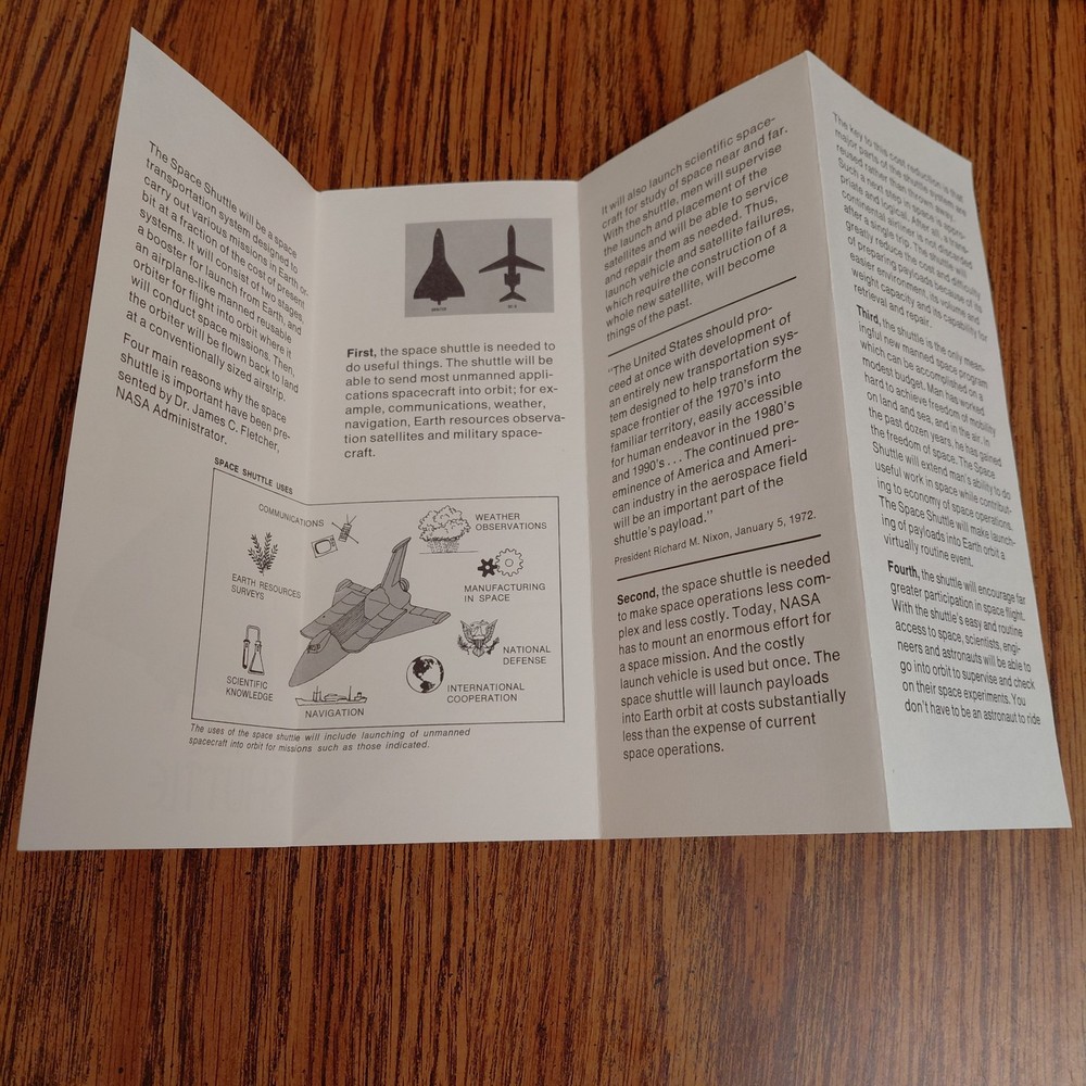 Vintage NASA Space Shuttle Brochure 1972