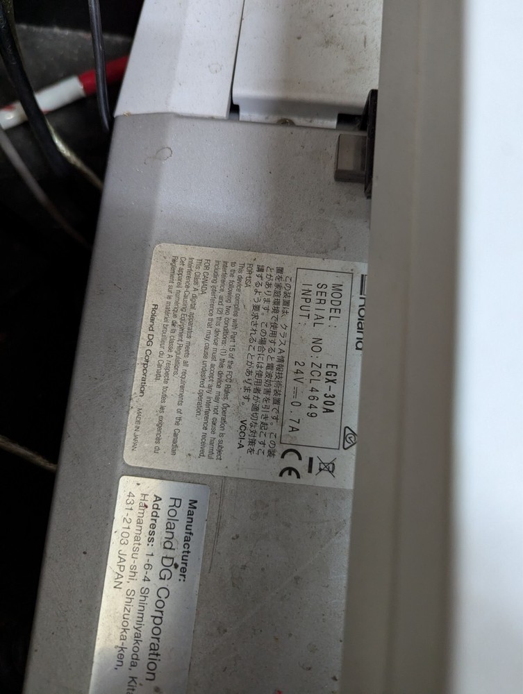 Roland EXG-30A Desktop Engraving Machine Working Great