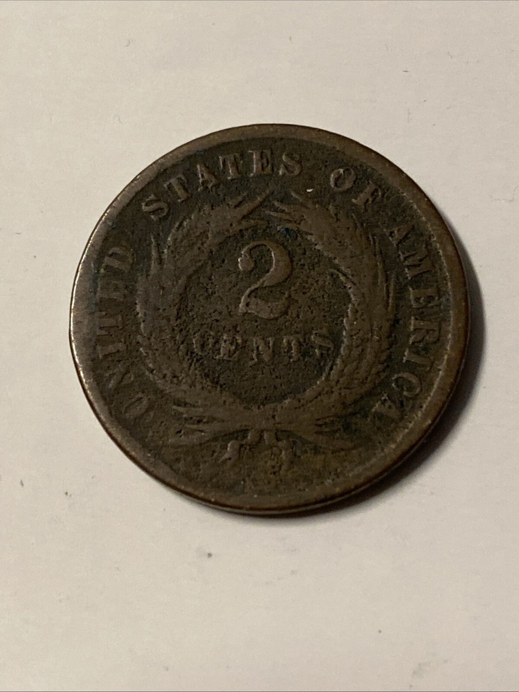 1864 U.S. TWO CENT PC. - OLD COPPER CIVIL WAR ERA PIECE