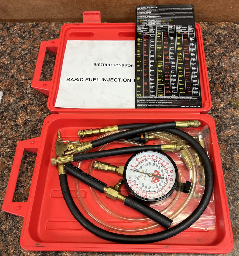MAC TOOLS FIT810B BASIC FUEL INJECTION COMPLETE TEST KIT W/ CASE b-4