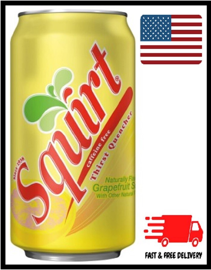 Squirt Caffeine Free Grapefruit Soda Pop, 12 fl oz, 12 Pack Cans