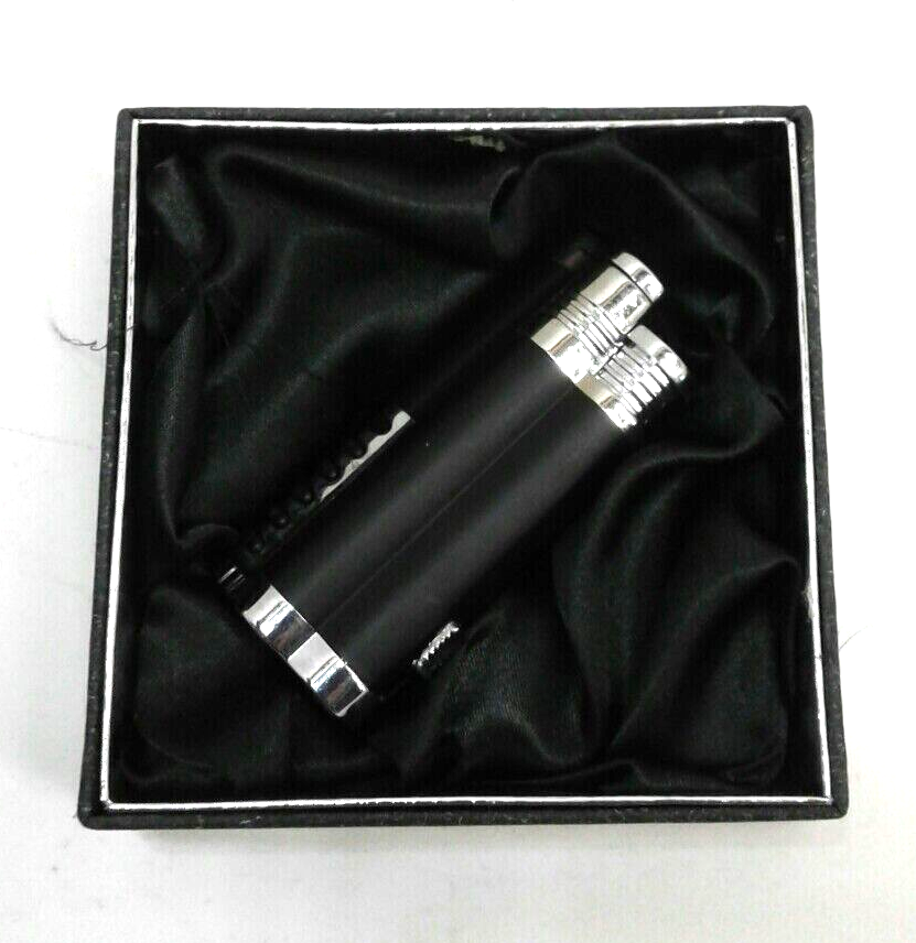 Prestige Cyclone Wind Resistant Triple Torch Cigar Lighter With Punch Cutter