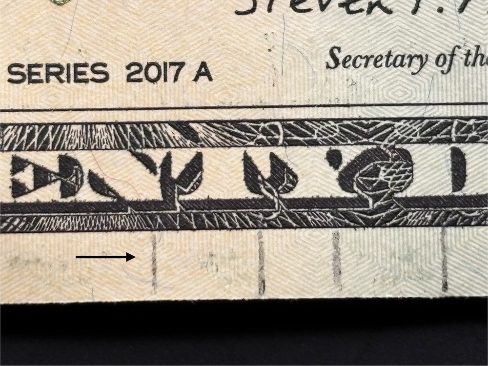 2017-A Series $20 Dollar Bill ERROR: WET INK SMEAR