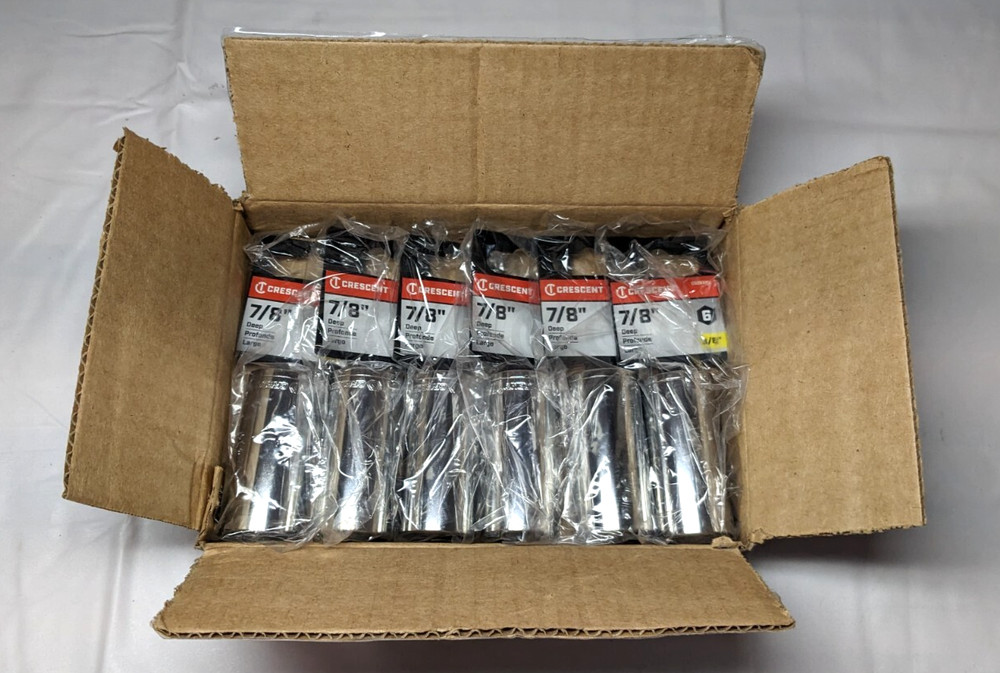 CRESCENT 7/8" Deep Socket 3/8" Drive 6-Point CCDS33N *6 PACK*