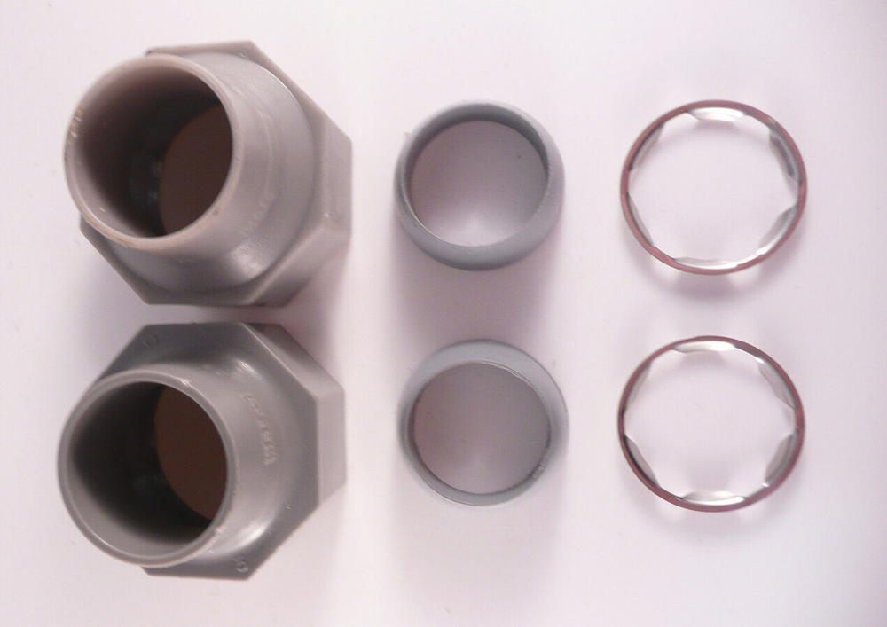 "New" Kinetico 3/4" Nuts 5630 Rings 5631 and Compression Cone Adapters 9805