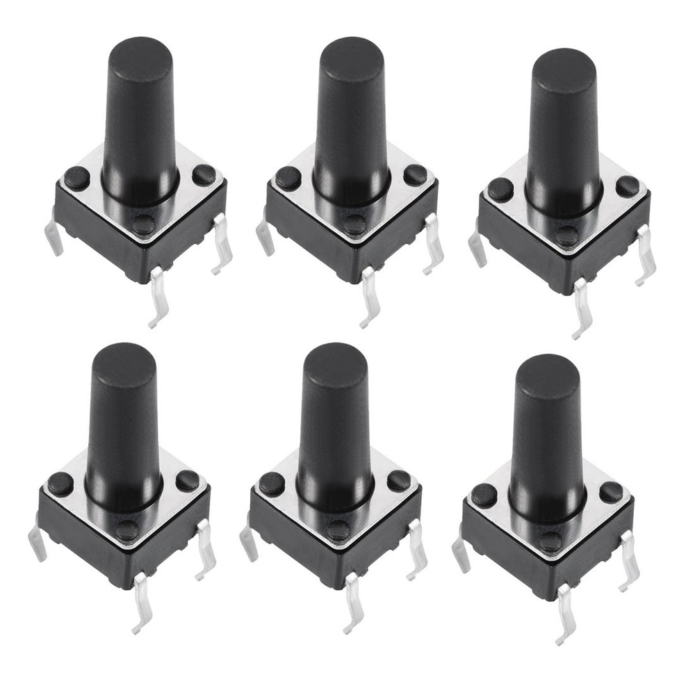 6x6x12mm Panel Momentary 4-Pin PCB DIP Tactile Tact Push Button Switch 10PCS
