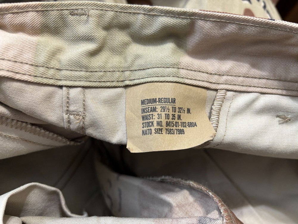 ORIGINAL DESERT STORM US CHOCOLATE CHIP CAMO TROUSERS PANTS - MEDIUM - MINT!