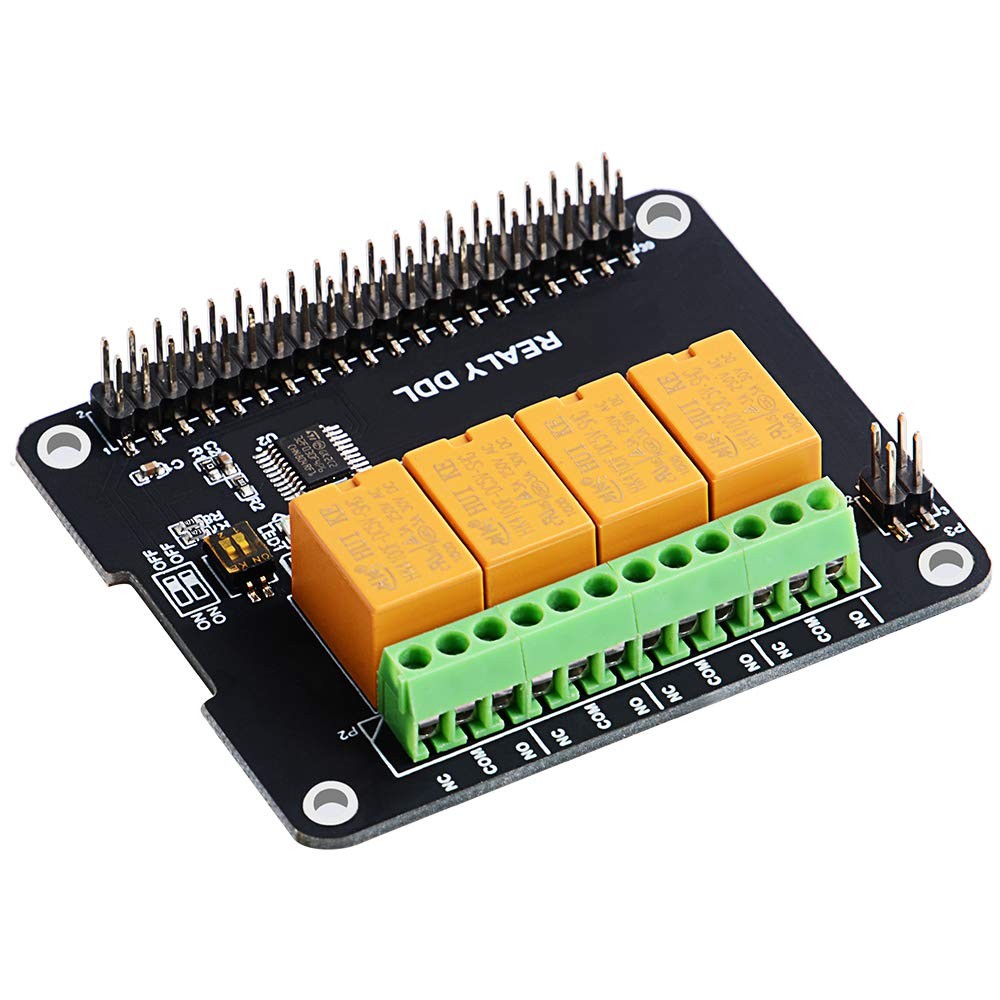 4 Channel Power Relay Board Module For Raspberry Pi 4B/3B+/3/2B Programmable