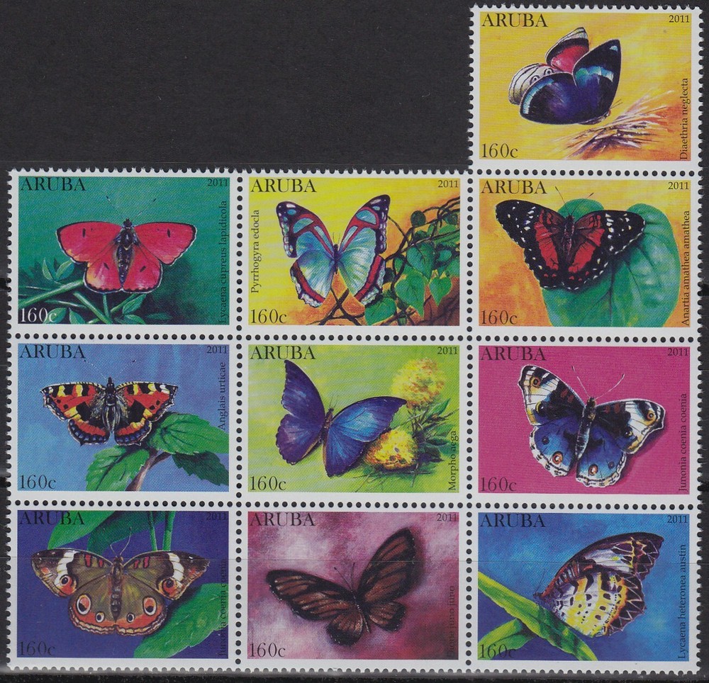 Arubu Issue 2011 (574-583) Butterflies