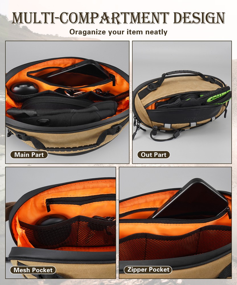Universal Motorcycle Handlebar Bag Waterproof Front Fork Bag Tool Organizer Bag