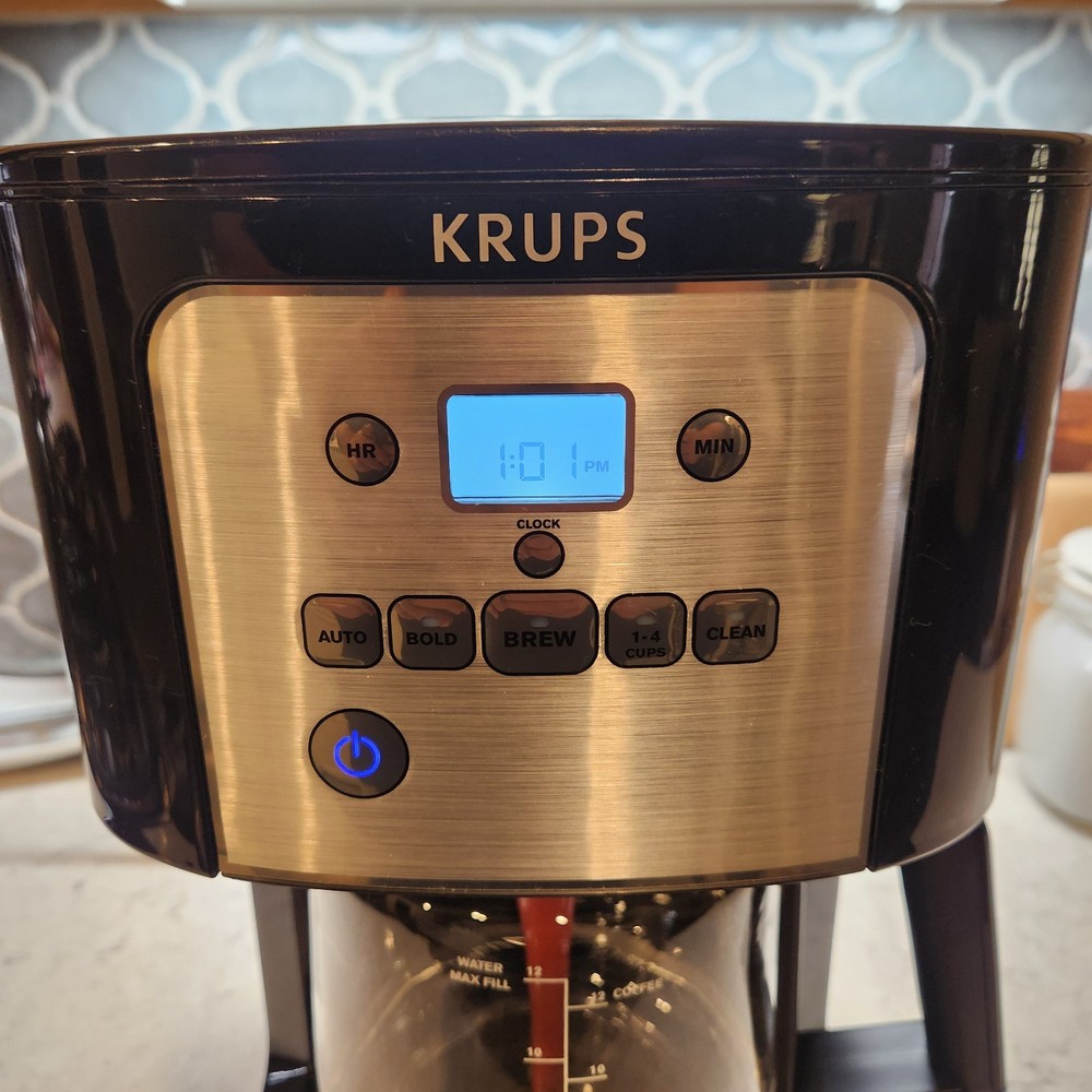 KRUPS 12cup Coffee Thermo Brew Tech Programmable Excellent Condition