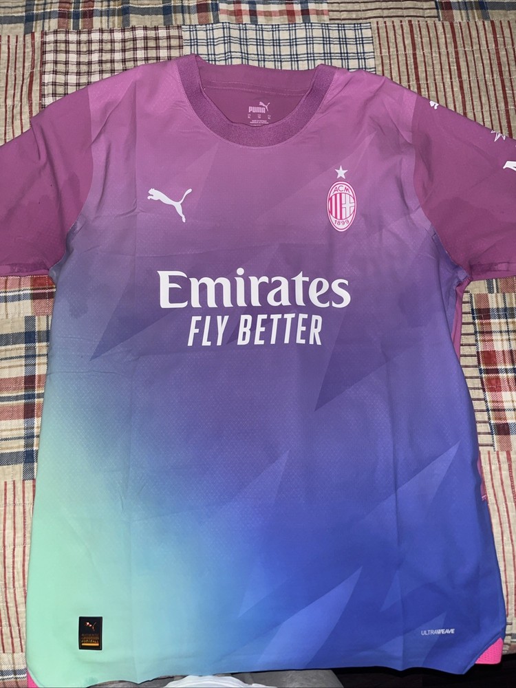 Ac Milan 23/24 Authentic Player Version Size Large Used Rafa Leao