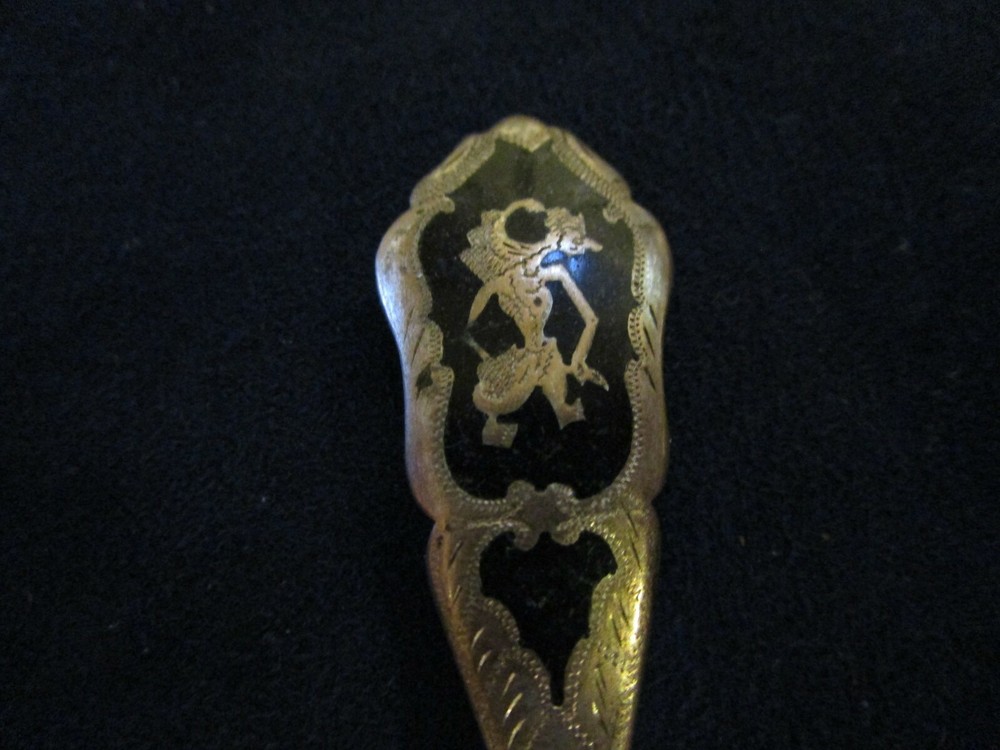 800 Silver Small Fork, Asian/Indian Figural on Handle