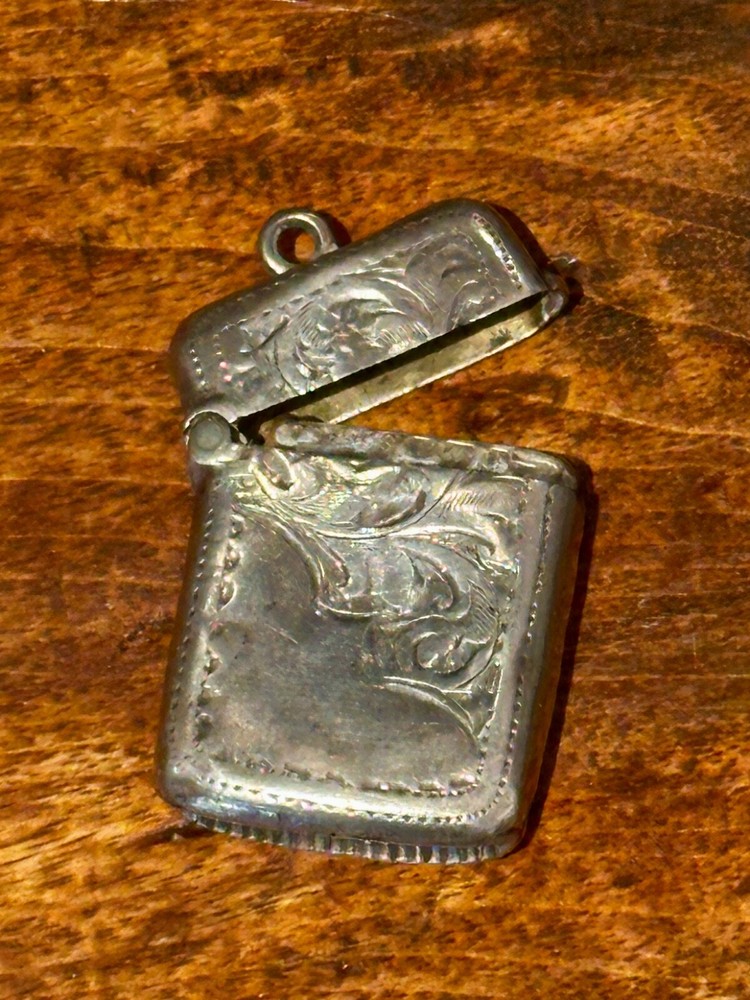 Antique Sterling Silver Match Safe c.1901- H.Huntly +Sons