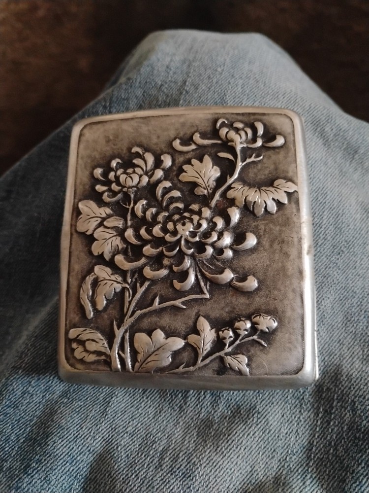 Vintage Silver Cigarette Case From Ming Dynasty