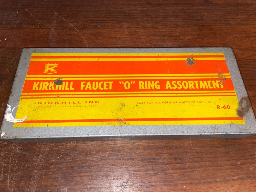Vintage Kirkhill Faucet "0" Ring Assortment, All Containers Present Missing Ring