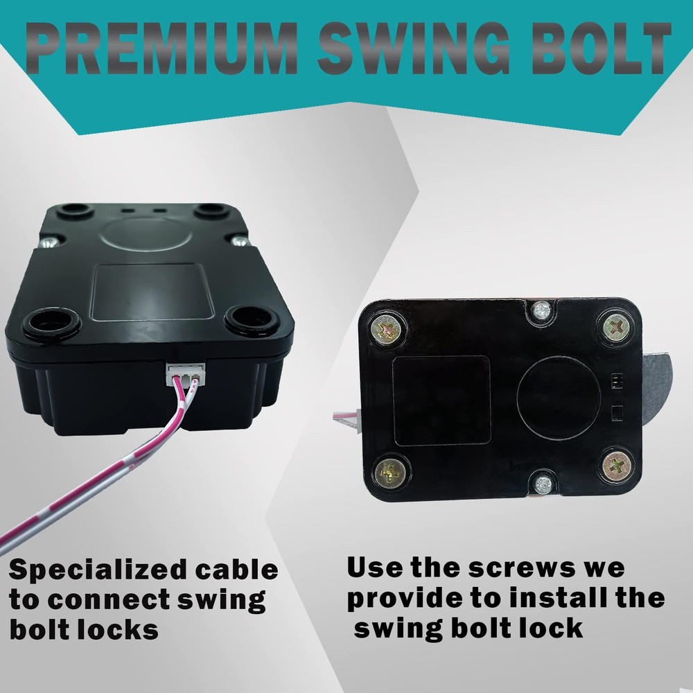 Gun Safe Lock Replacement Chrome Keypad Electronic Safe Lock with Swing Bolt