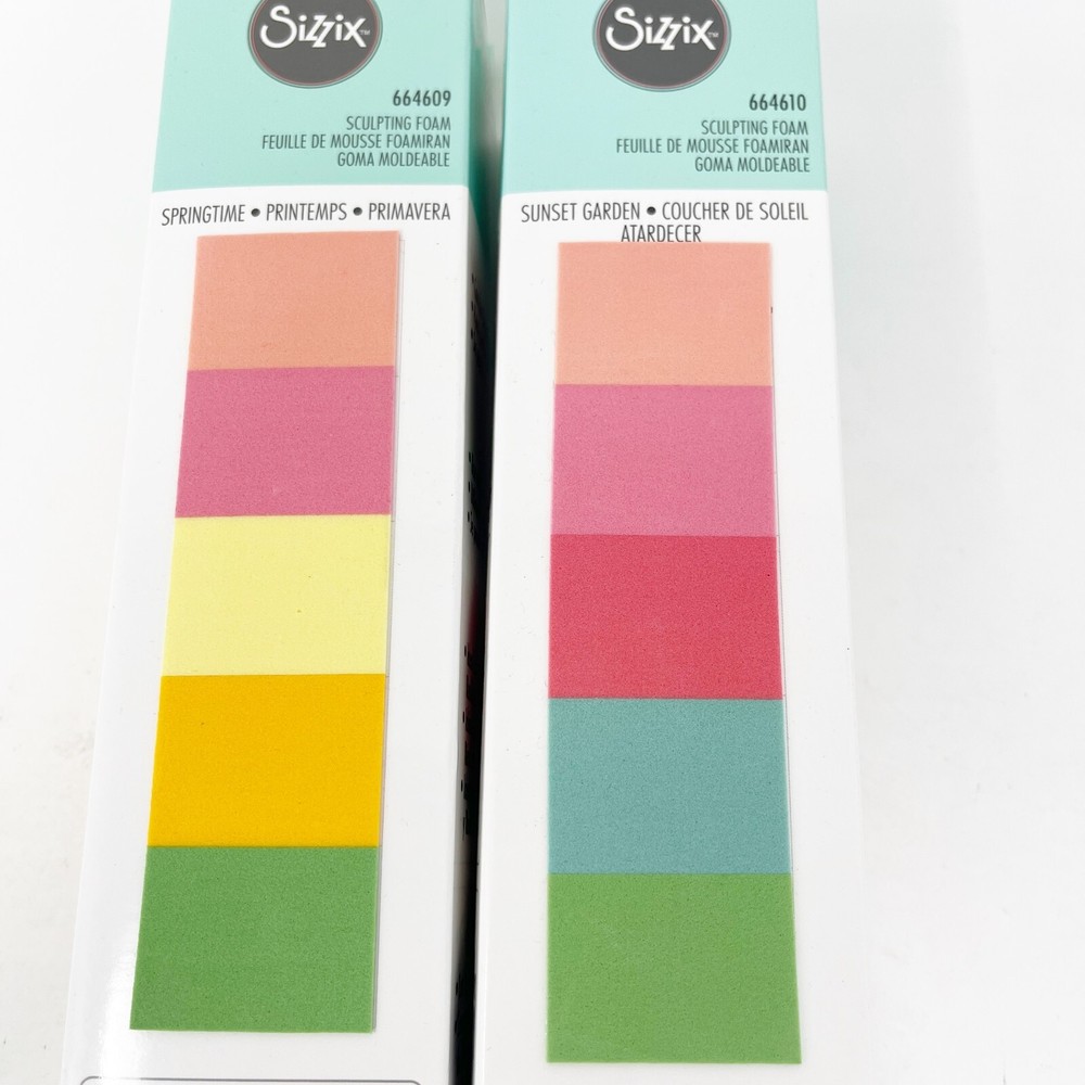 Sizzix Thinlits Floral Cutting Dies Sculpting Foam Summer Bundle NEW