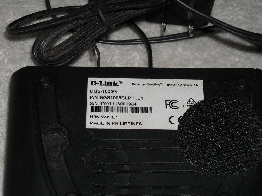 D-Link DGS-1005G 5-Port External Switch BGS1005GLPH..E1, With Power Supply