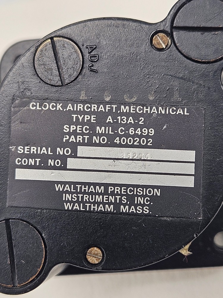 Waltham Arcraft Clock 400202 Type A-13A-2