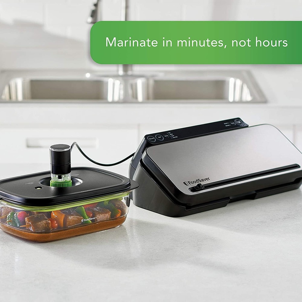 5-Cup Preserve & Marinate Containers Handheld Vacuum Sealers, 2-Pack