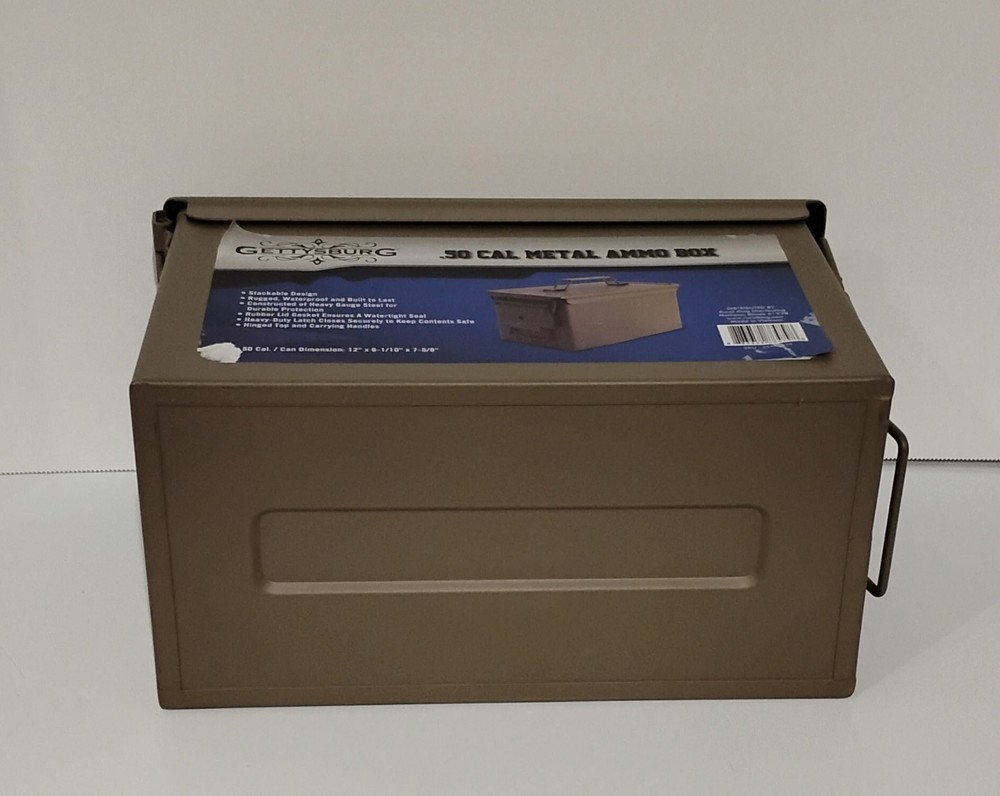 Gettysburg .50 Caliber Metal Ammo Box New