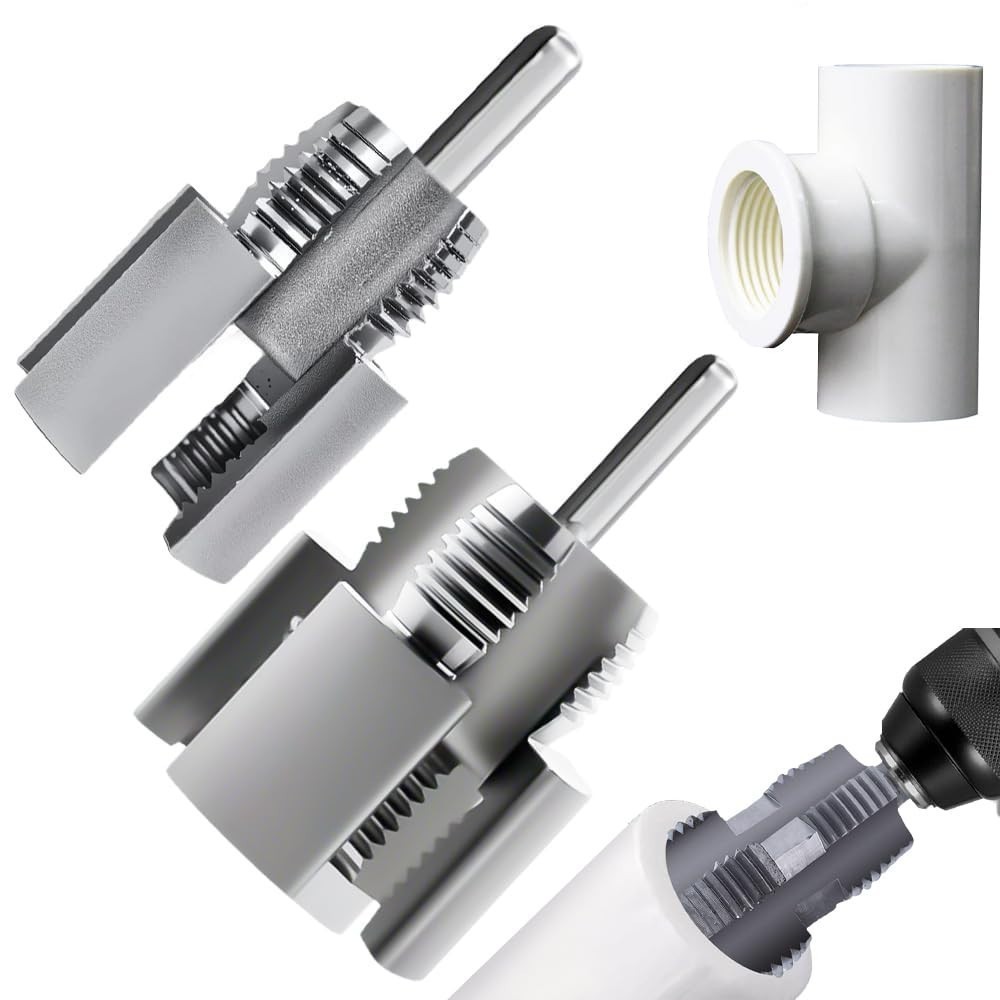 2 PCS Pipe Thread Cutting Tool-Integrated Internal & External Pipe Threading Too