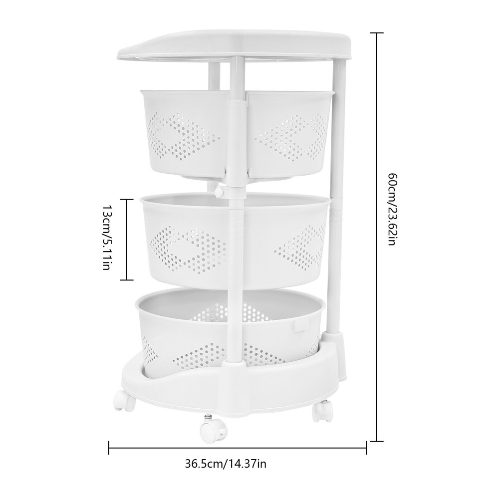 Multi-Layer Vegetable Rotating Basket Rack Fruit Snack Storage Kitchen Organizer