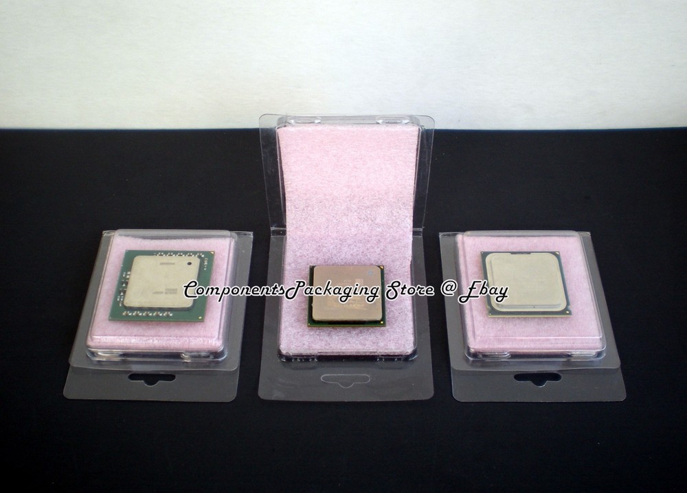 100 - Intel Processor CPU Shipping Case Clam Shell for Xeon + Anti Static Foam