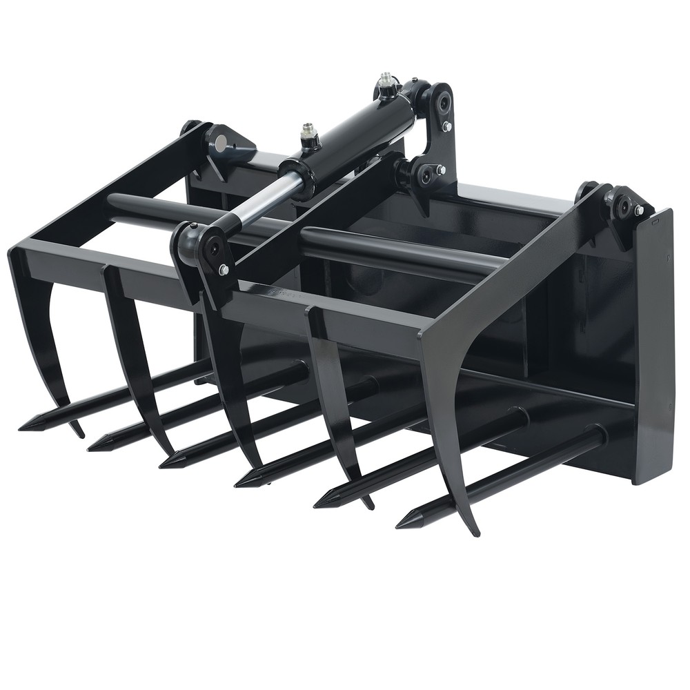 CREWORKS Mini Skid Steer Hydraulic Fork Root Grapple Attachment Grab 38" Long